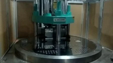 Máquina de moldagem por injeção de plástico vertical de mesa rotativa